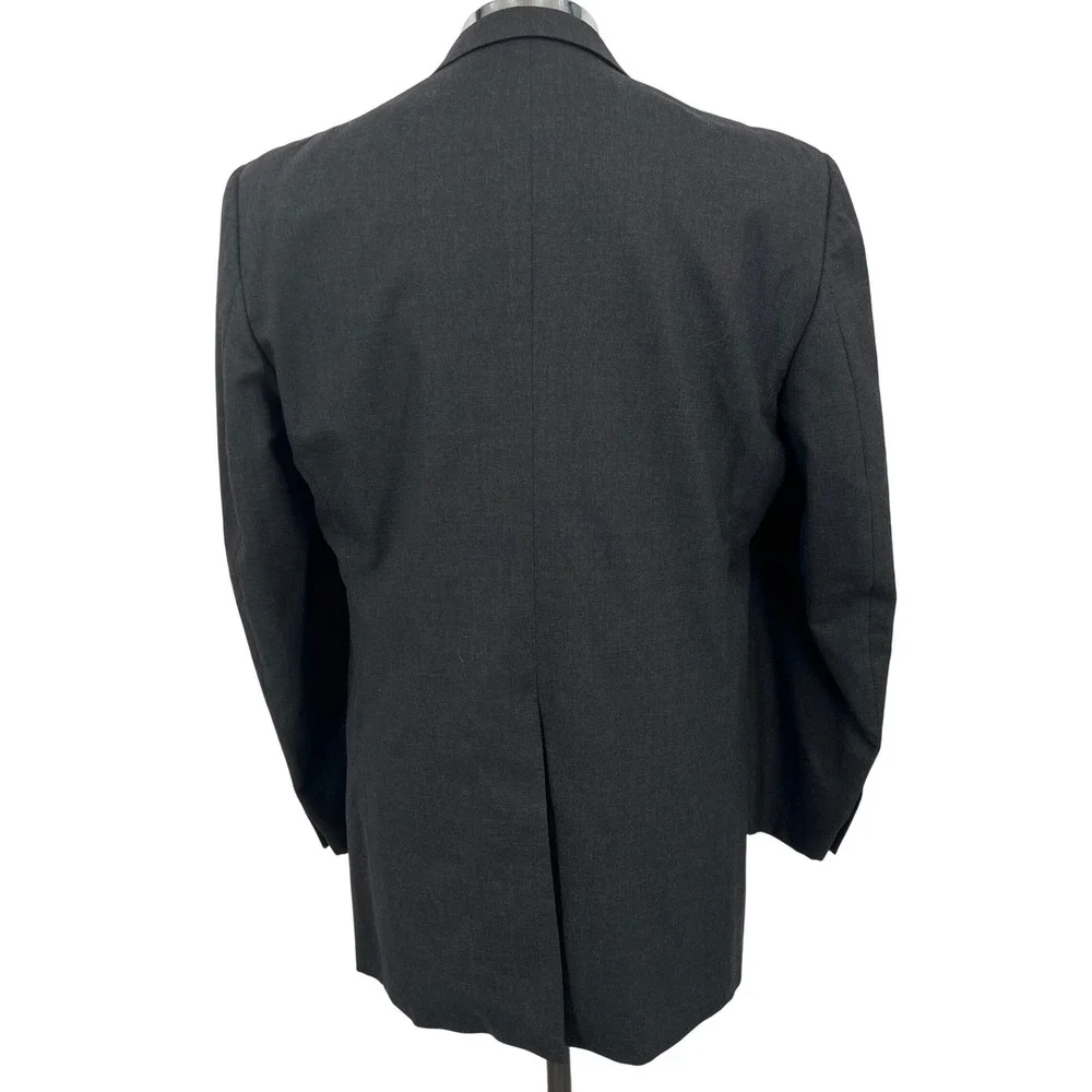 Burberry Black Wool Blazer Jacket‎ Saks 5th Avenue Size 40R Office Sophisticated